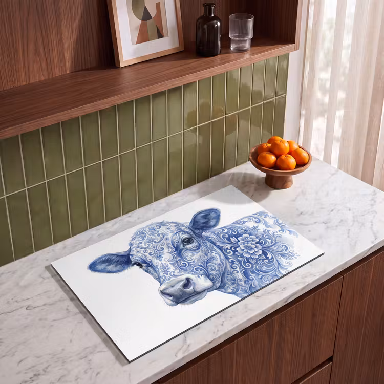 Inductie beschermer - Illustratie - Koe - Blauw — 4