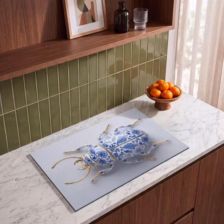 Inductie beschermer - Kever - Delfts - Blauw - Goud — 4