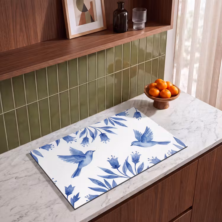 Inductie beschermer - Modern - Vogels - Delfts - Blauw — 4