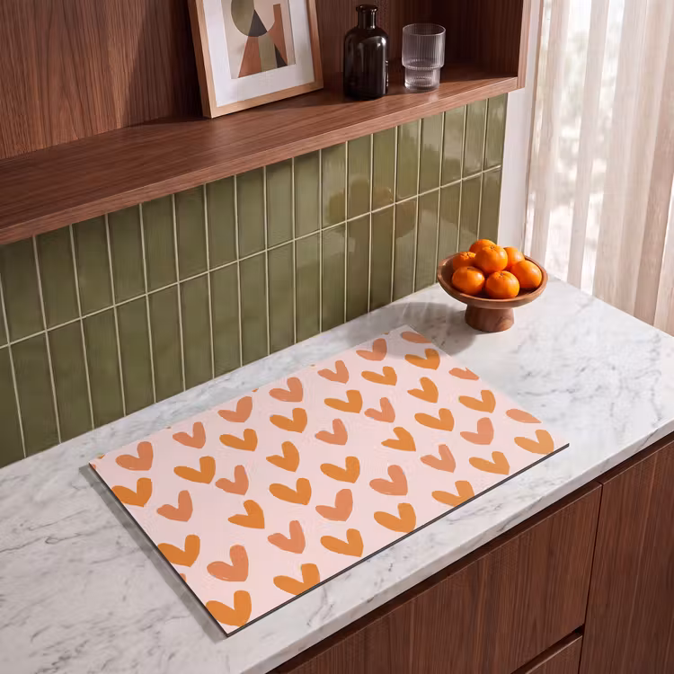 Inductie beschermer - Hartjes - Getekend - Oranje — 4