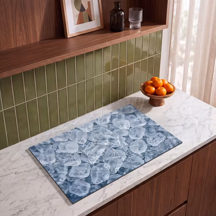 Inductie beschermer - Ijsblokjes - Water - Blauw — 4