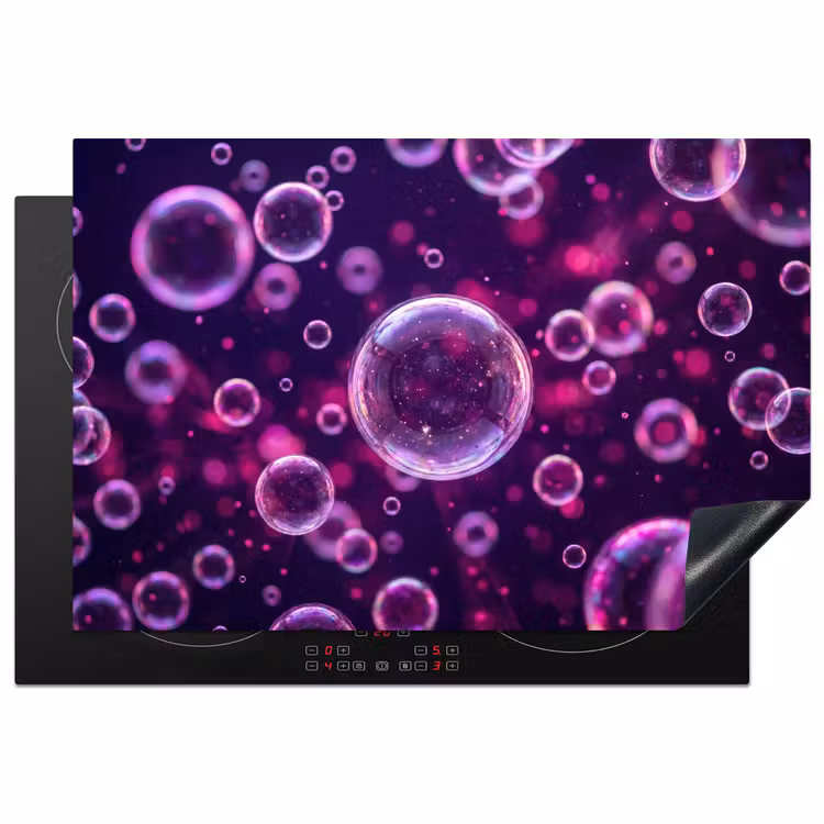 Inductie beschermer - Paars - Bubbels - Schuim — 2