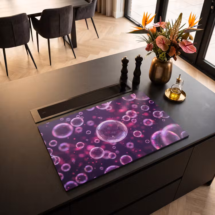 Inductie beschermer - Paars - Bubbels - Schuim — 3