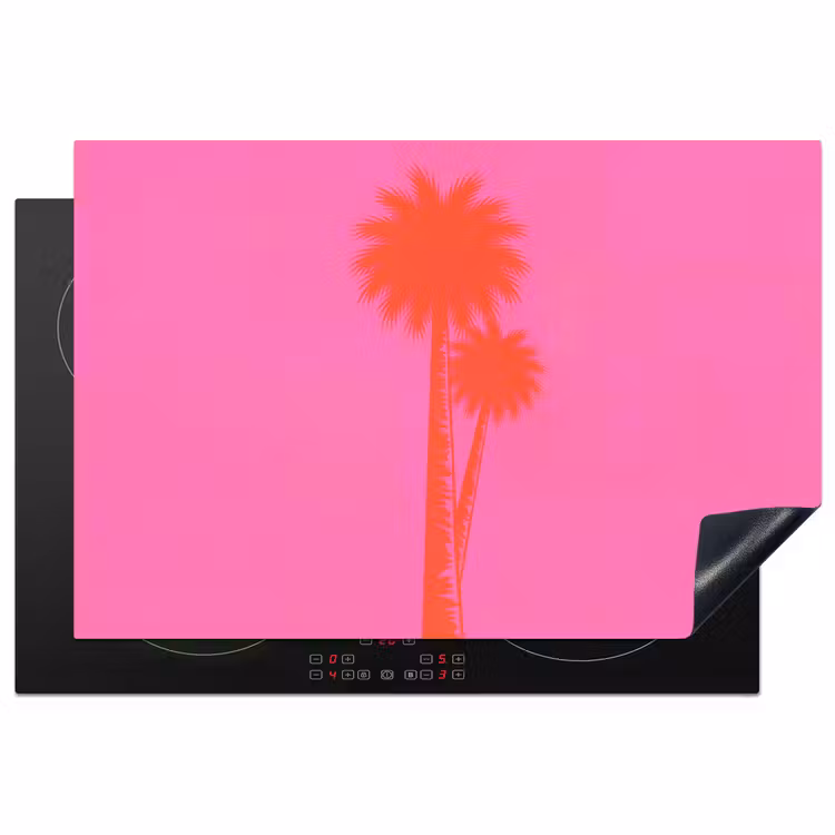 Inductie beschermer - Palmbomen - Modern - Roze — 2