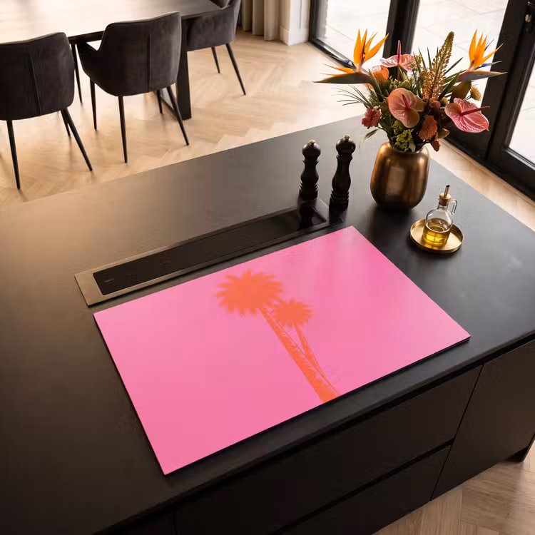 Inductie beschermer - Palmbomen - Modern - Roze — 3