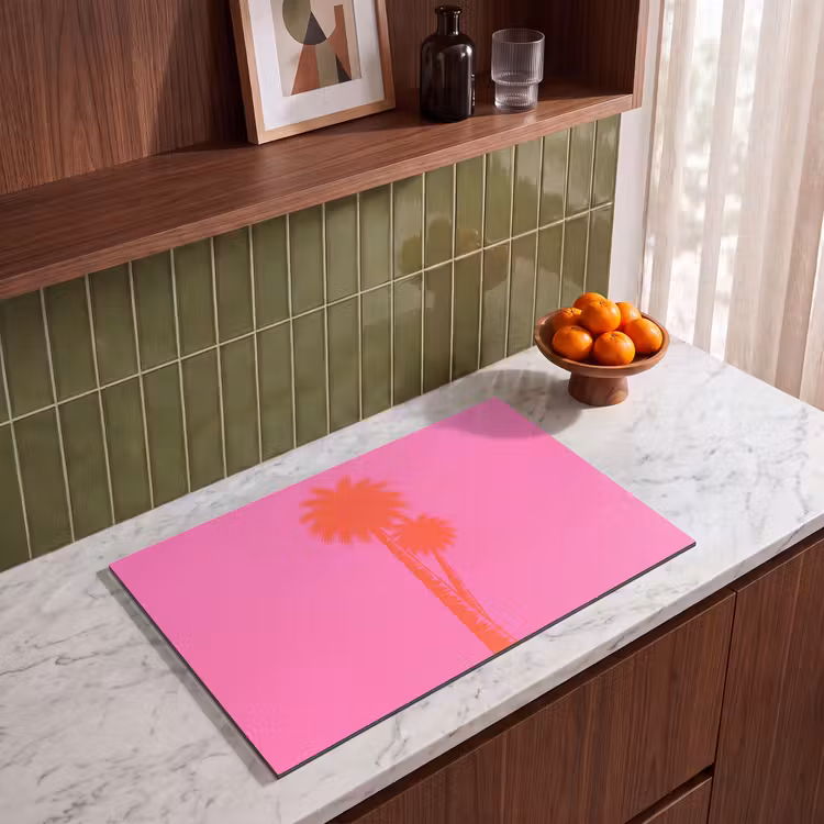 Inductie beschermer - Palmbomen - Modern - Roze — 4
