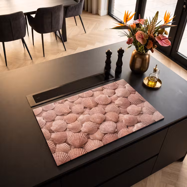 Inductie beschermer - Schelpen - Patroon - Roze — 3