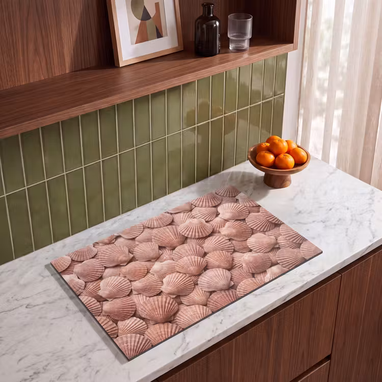 Inductie beschermer - Schelpen - Patroon - Roze — 4