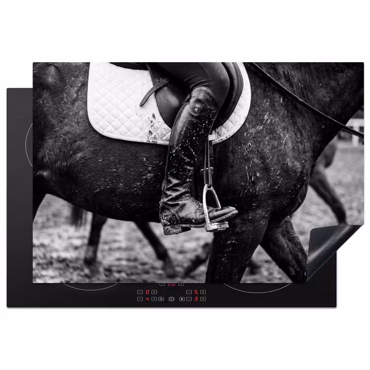 Inductie beschermer - Paard - Sport - Zwart - Wit — 2