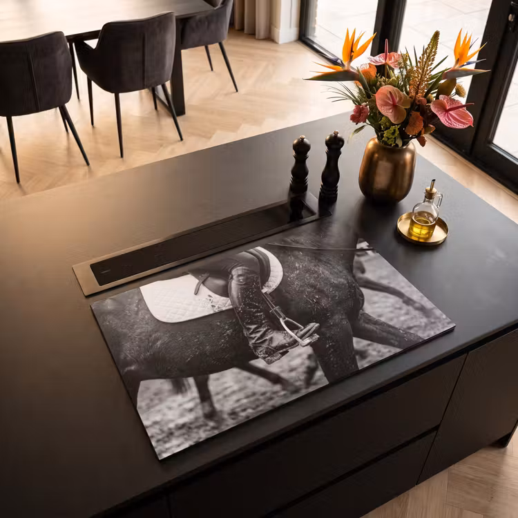 Inductie beschermer - Paard - Sport - Zwart - Wit — 3