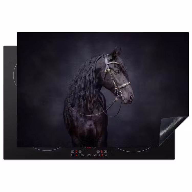 Inductie beschermer - Portret - Paard - Donker — 2