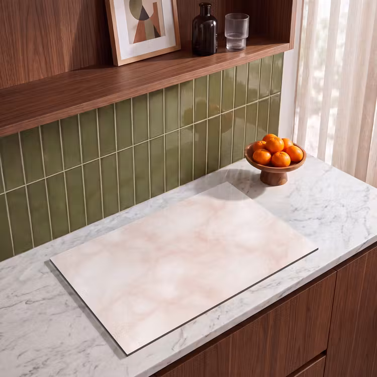 Inductie beschermer - Roze - Marmer - Crème — 4