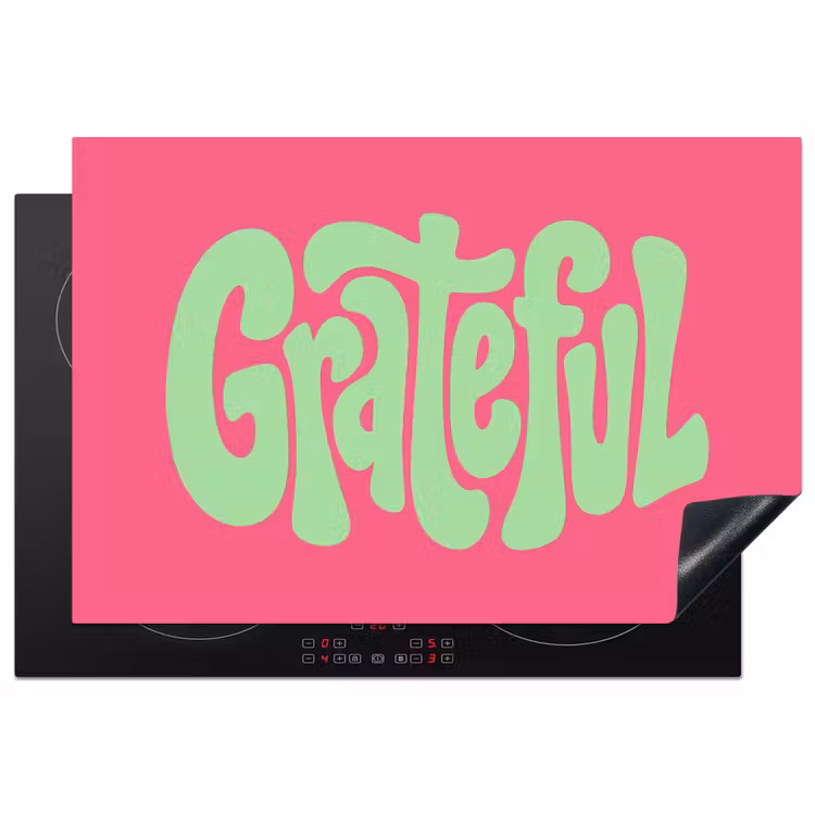 Inductie beschermer - Grateful - Groen - Grafisch - Vloeiend — 2