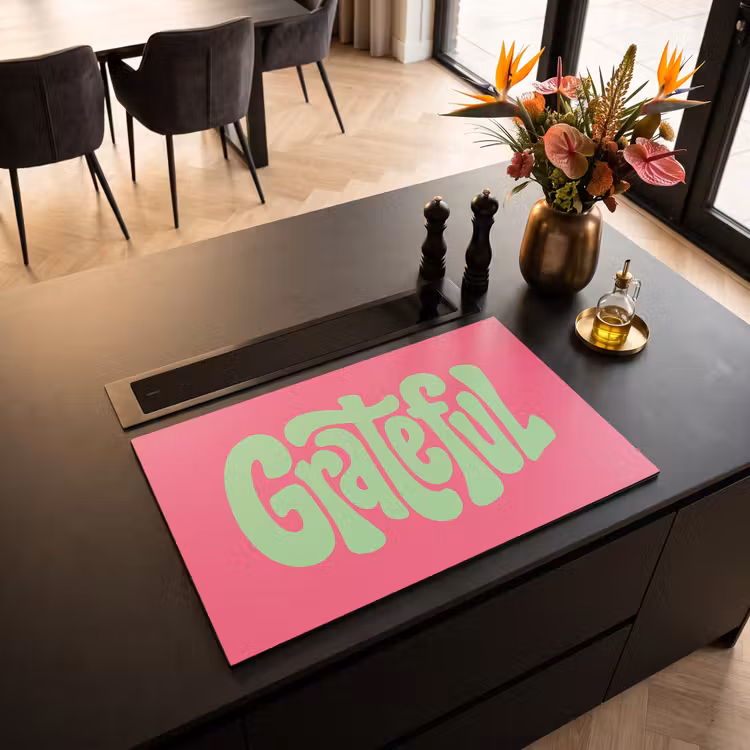 Inductie beschermer - Grateful - Groen - Grafisch - Vloeiend — 3