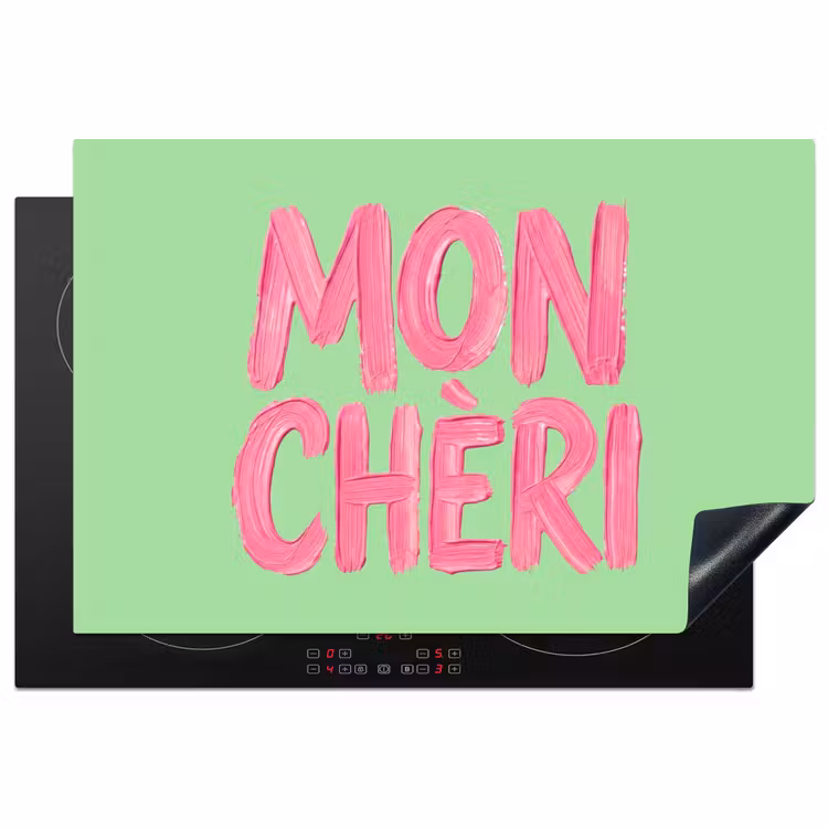 Inductie beschermer - Mon cheri - Groen - Roze — 1