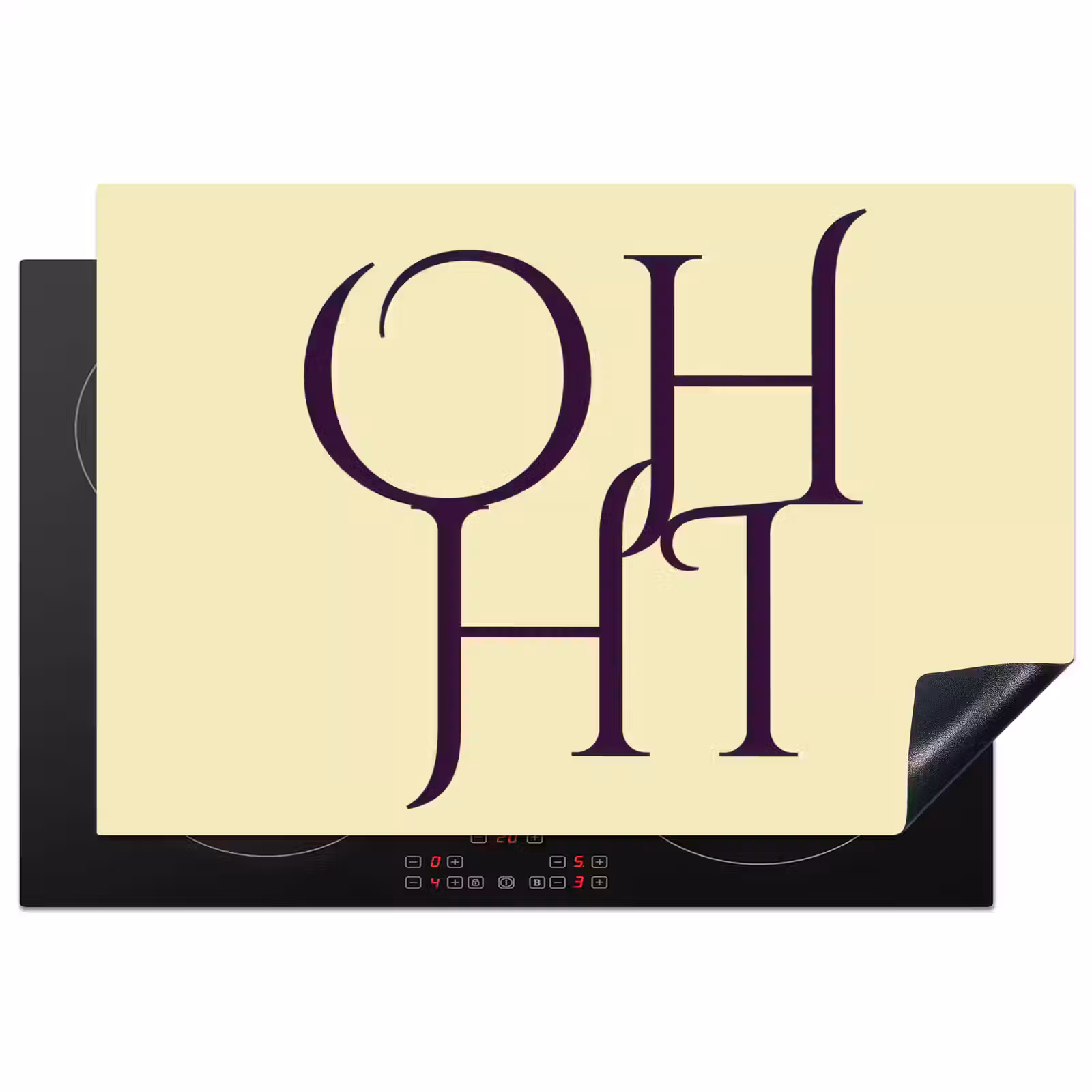 Inductie beschermer - Oh hi - Geel - Monogram — 1