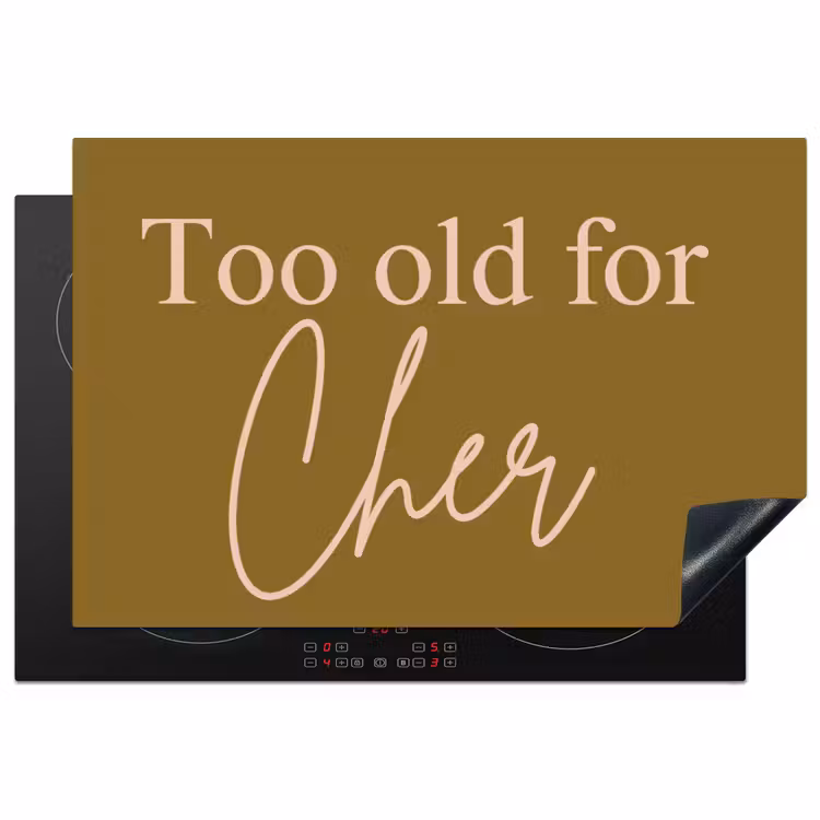 Inductie beschermer - Groen - Too old for cher - Roze — 1