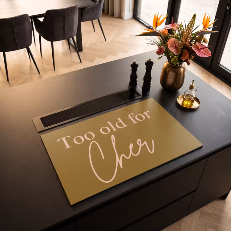 Inductie beschermer - Groen - Too old for cher - Roze — 3