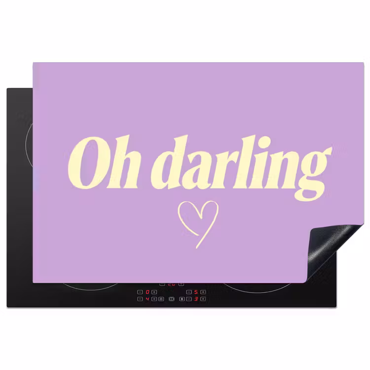 Inductie beschermer - Oh darling - Hart - Paars — 1