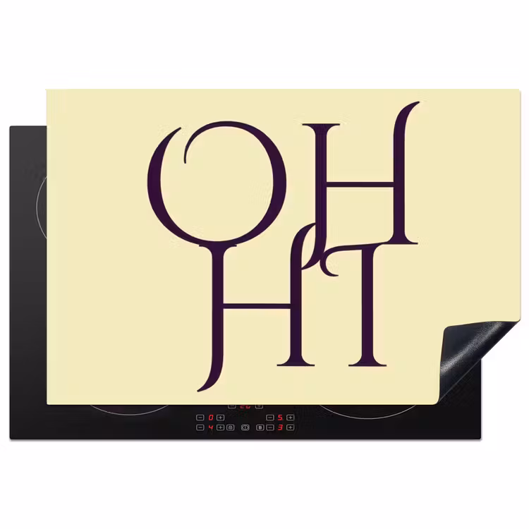 Inductie beschermer - Oh hi - Geel - Monogram — 1