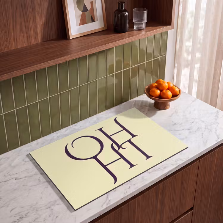 Inductie beschermer - Oh hi - Geel - Monogram — 4