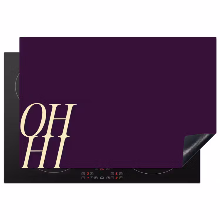 Inductie beschermer - Oh hi - Paars - Cursief — 1