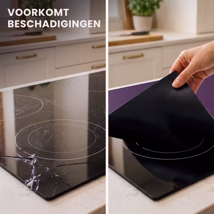 Inductie beschermer - Oh hi - Paars - Cursief — 2