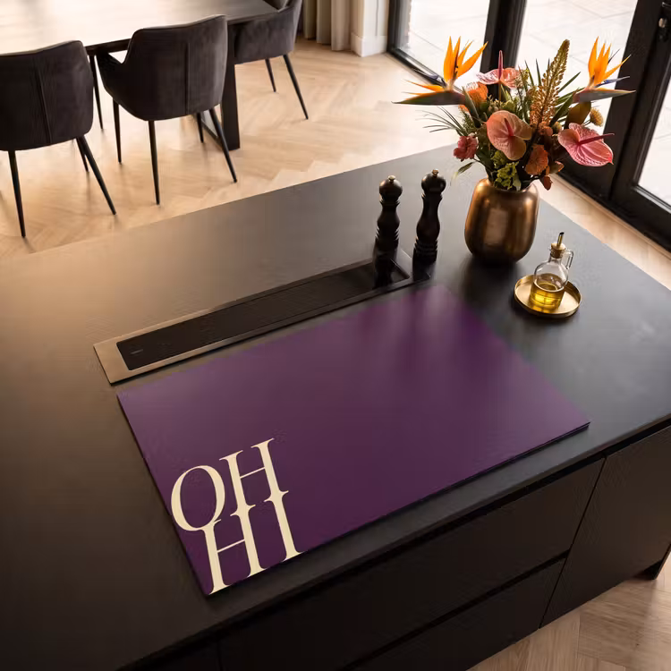 Inductie beschermer - Oh hi - Paars - Cursief — 3