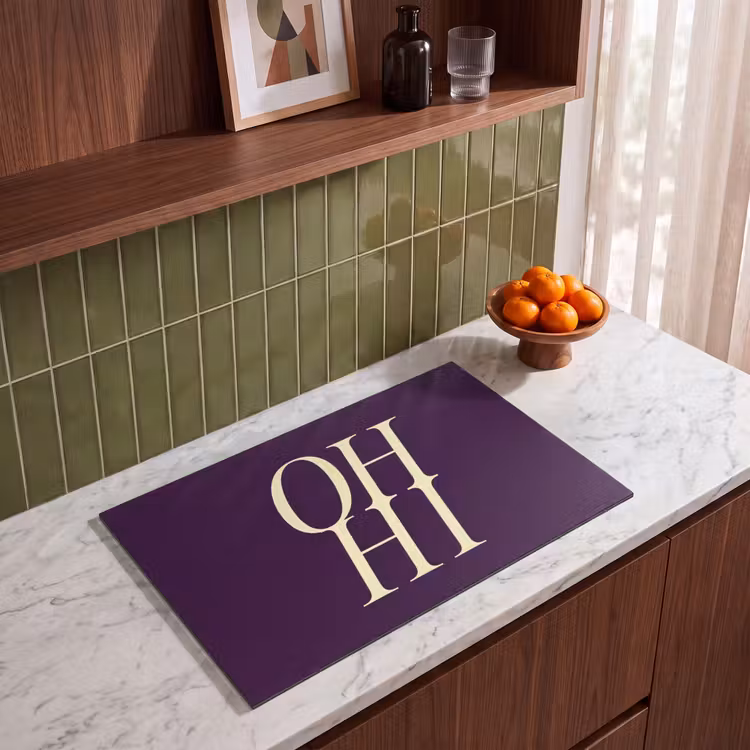 Inductie beschermer - Oh hi - Paars - Minimalistisch — 4