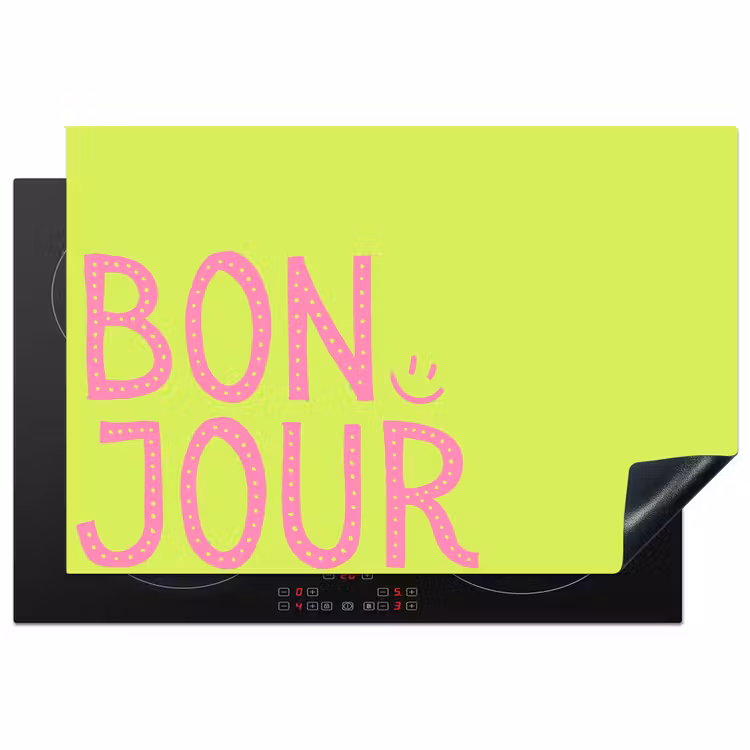 Inductie beschermer - Groen - Smiley - Bonjour - Roze — 1
