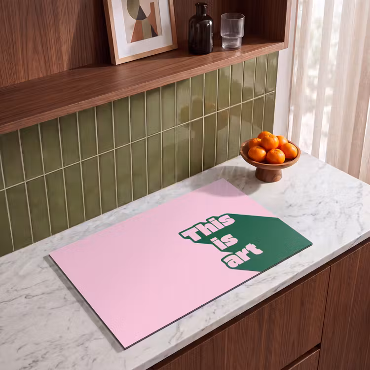 Inductie beschermer - Groen - Teskt - This is art - Roze — 4