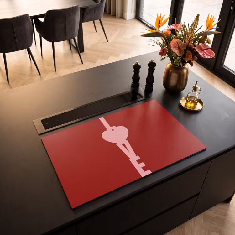Inductie beschermer - Love - Hart - Rood — 3