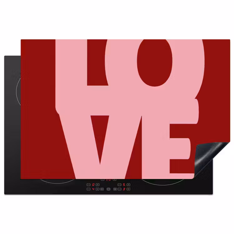Inductie beschermer - Love - Rood - Blokletters — 2