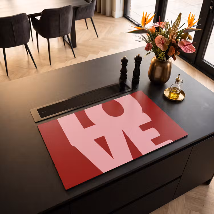 Inductie beschermer - Love - Rood - Blokletters — 3