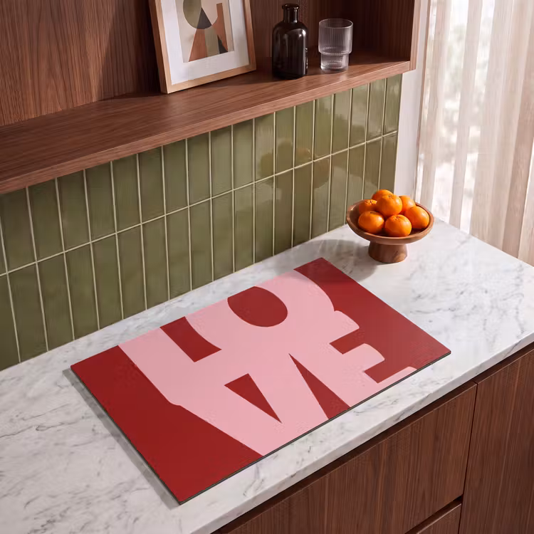 Inductie beschermer - Love - Rood - Blokletters — 4