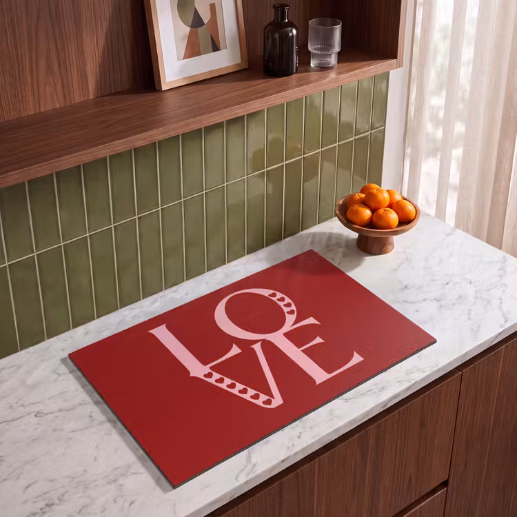 Inductie beschermer - Love - Rood - Hatjes — 4