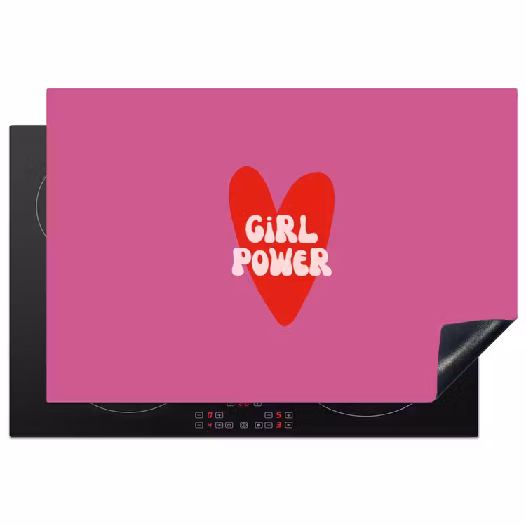 Inductie beschermer - Girl power - Hart - Roze - Rood — 2