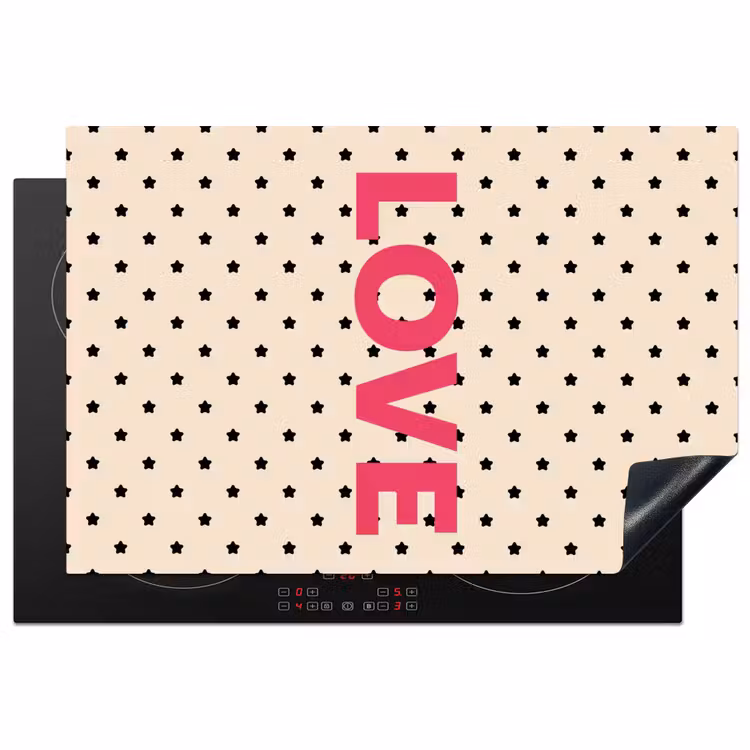 Inductie beschermer - Love - Stippen - Roze — 2
