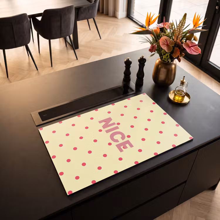Inductie beschermer - Nice - Stippen - Roze - Geel — 3