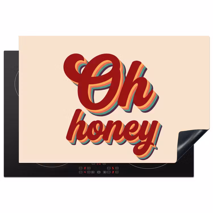 Inductie beschermer - Oh honey - Rood - Schaduw — 1
