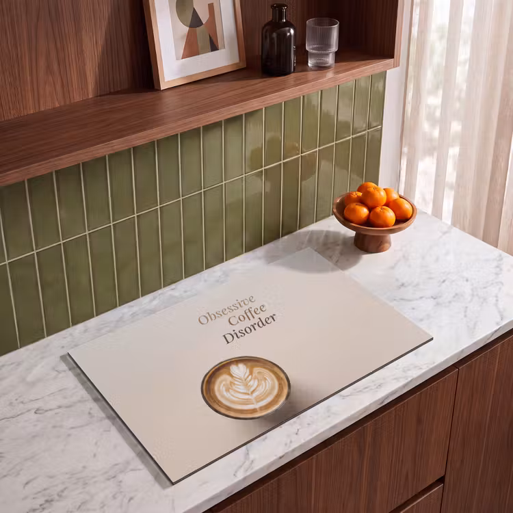 Inductie beschermer - Koffie - Obessive Coffee Disorder - Beige — 4