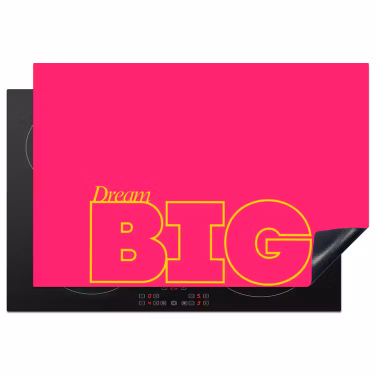 Inductie beschermer - Minimalistisch - Roze - Dream big - Grafisch — 1