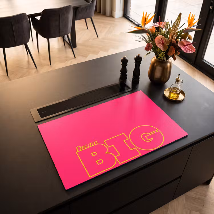Inductie beschermer - Minimalistisch - Roze - Dream big - Grafisch — 3