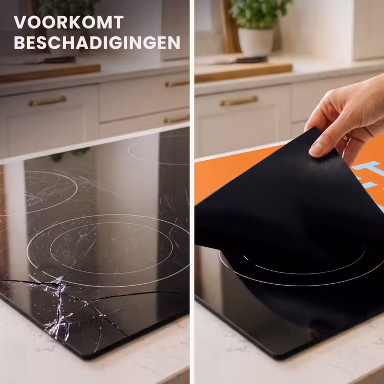 Inductie beschermer - Oranje - Blauw - Go get that dream — 2