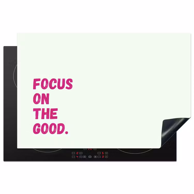 Inductie beschermer - Focus on the good - Beige - Roze — 1
