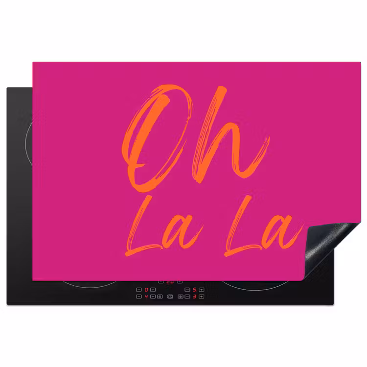Inductie beschermer - Oh la la - Oranje - Roze — 1