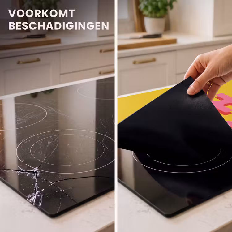 Inductie beschermer - Oh ok - 3D - Geel - Roze — 2