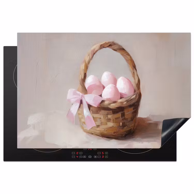 Inductie beschermer - Mand - Eieren - Roze — 1