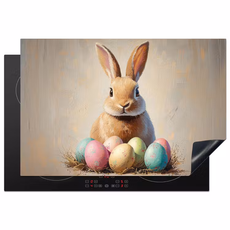 Inductie beschermer - Paashaas - Pastel - Eieren — 2