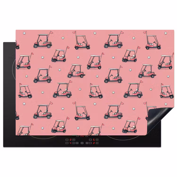 Inductie beschermer - Golfkar - Retro - Roze — 1